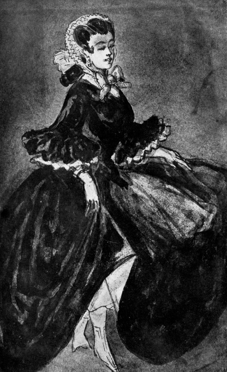 Kvinde ruller op, 1800-tallet, 1930 af Constantin Guys