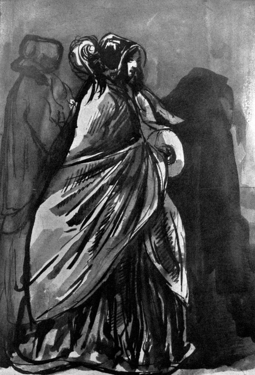 La Dame Au Chale, 1800-tallet, 1930. af Constantin Guys