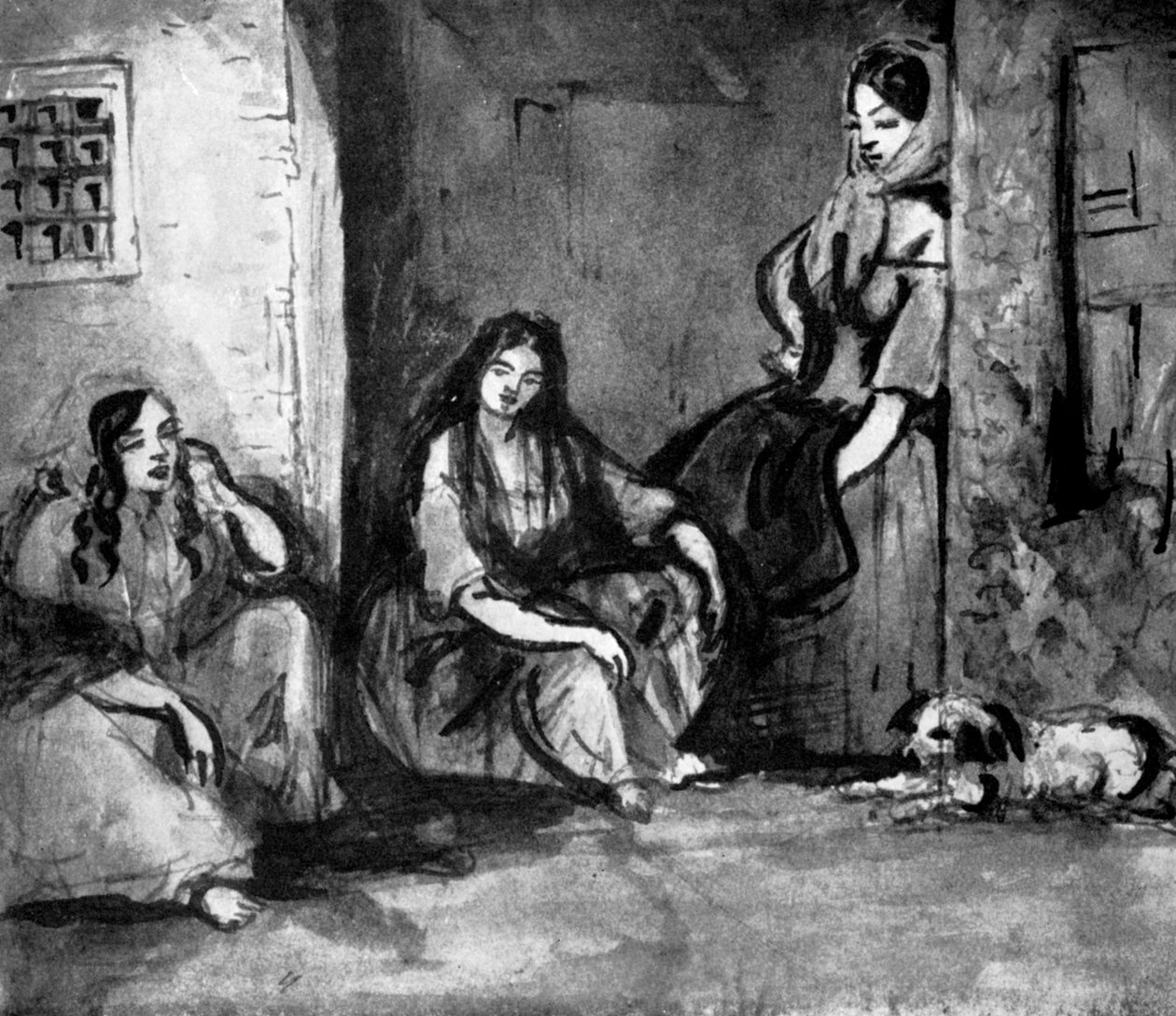 På dørtrinnet, 1800-tallet, 1930 af Constantin Guys