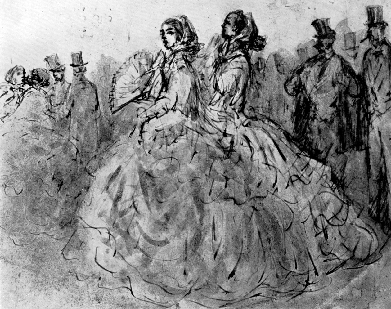 Promenade, 1800-tallet, 1930. af Constantin Guys