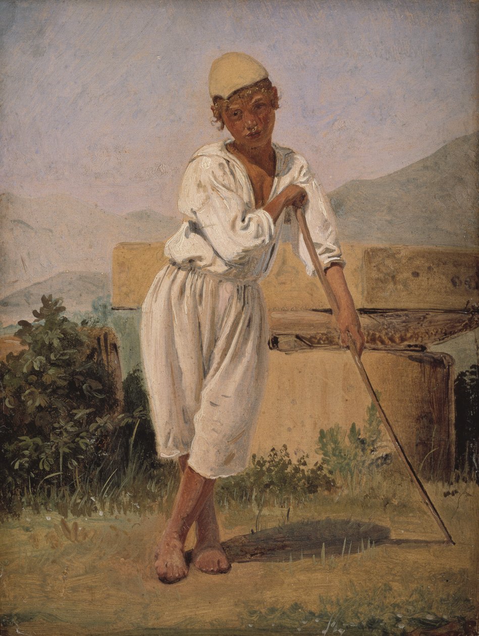 En hyrdedreng. Pompeji af Constantin Hansen