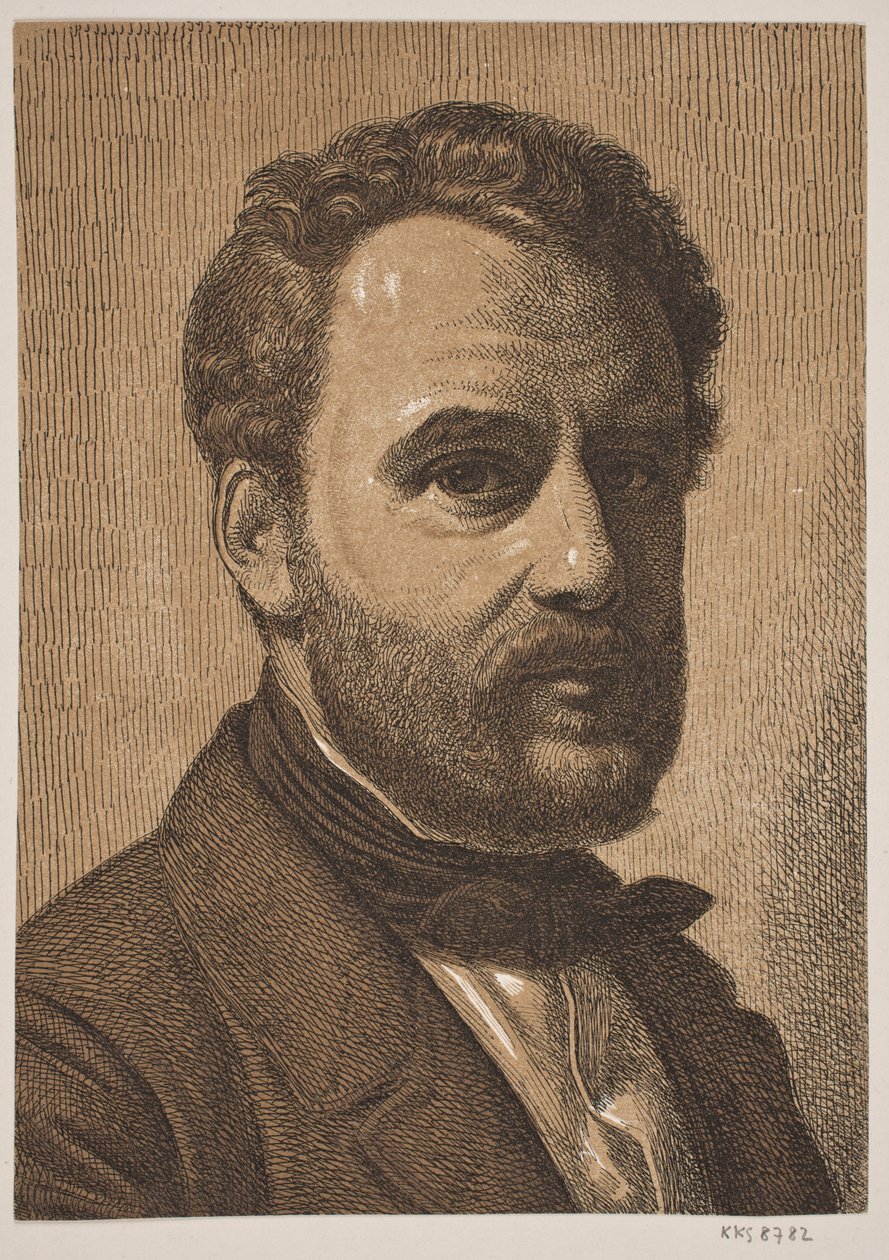 Portræt af Wilhelm Marstrand af Constantin Hansen