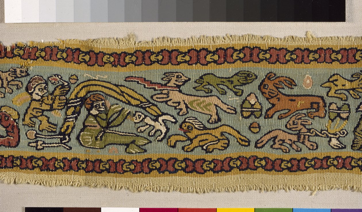 Polykromt tekstil, 4.-12. århundrede (gobelin) (se også 114253) af Coptic