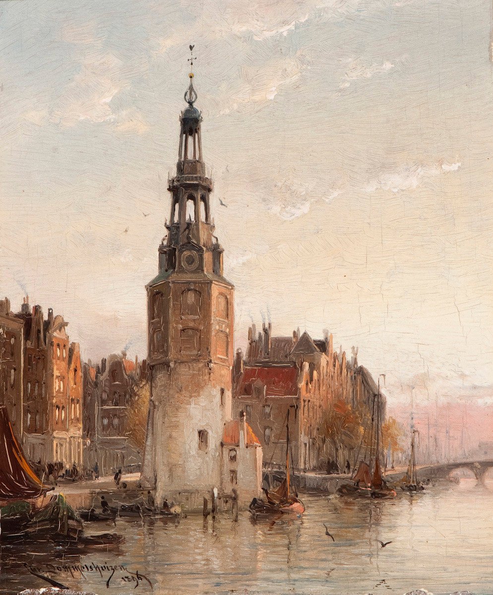 Montelbaanstower i Amsterdam. af Cornelis Christiaan Dommersen