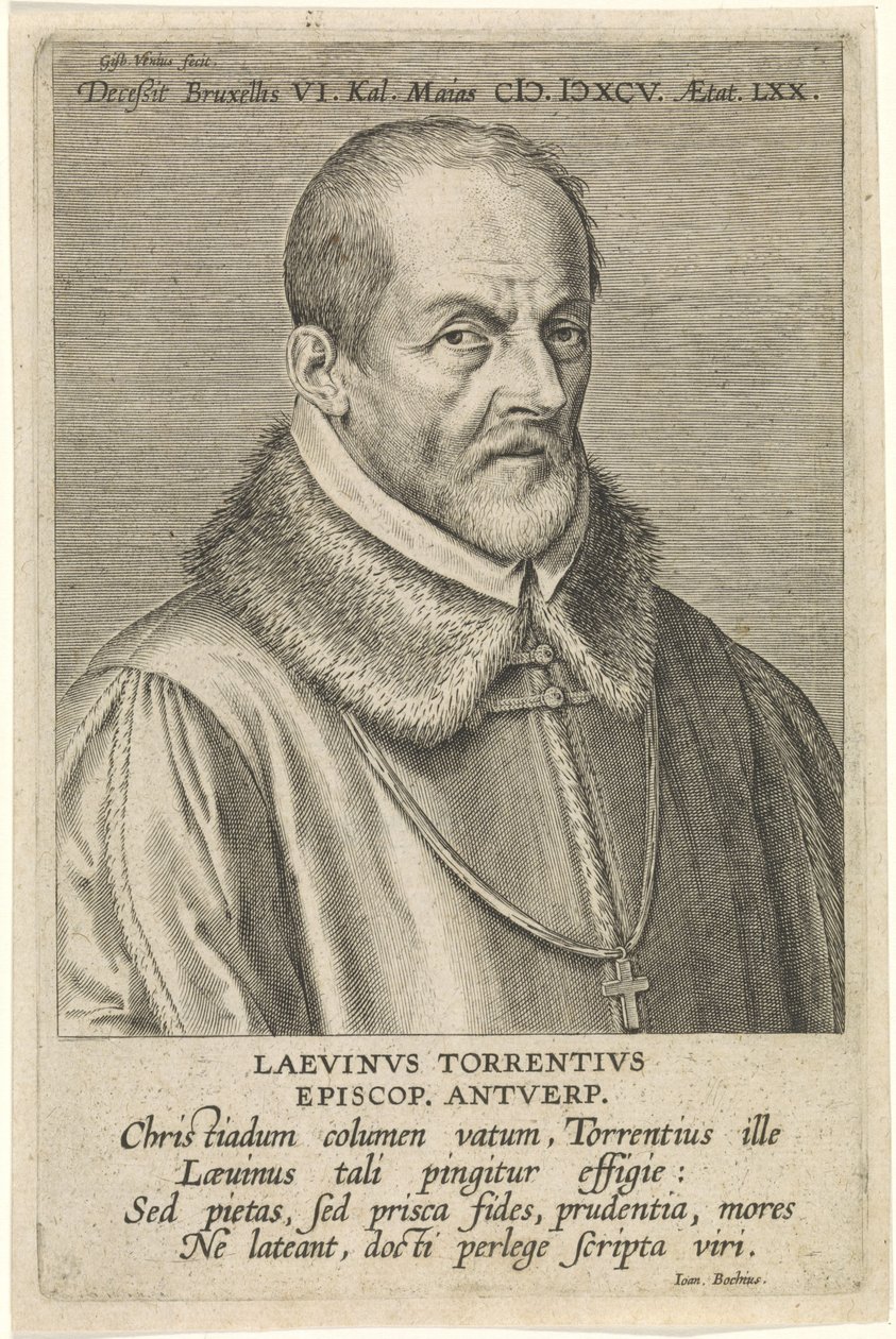Et portræt af Laevinus Torrentius af Cornelis Galle the Elder