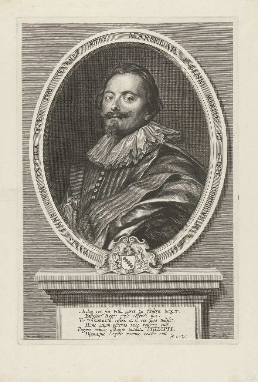Portræt af Frederick af Marseilleer af Cornelis Galle the Elder