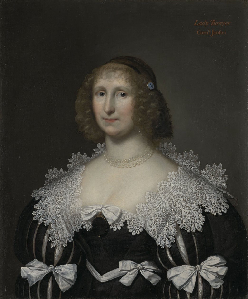 Portræt af Hester, Lady Bowyer (f. Skeffington) af Cornelis Janssens van Ceulen