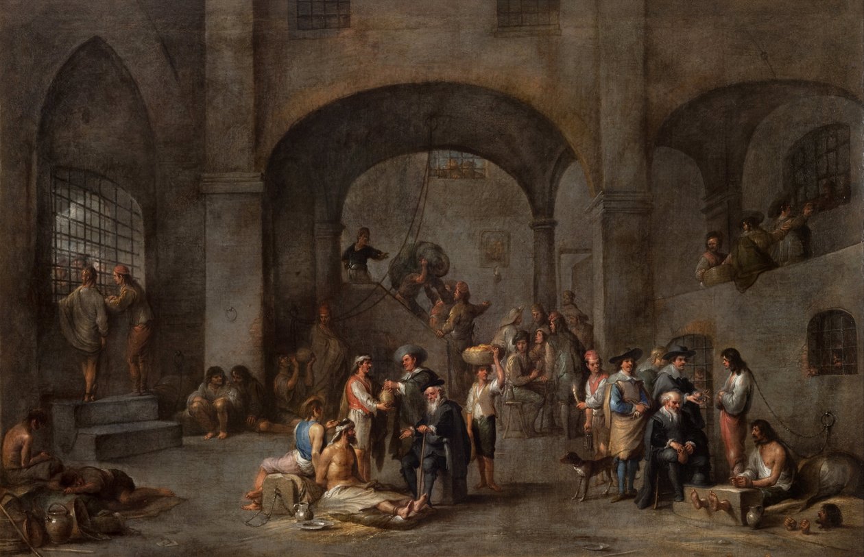At besøge de fængslede af Cornelis de Wael