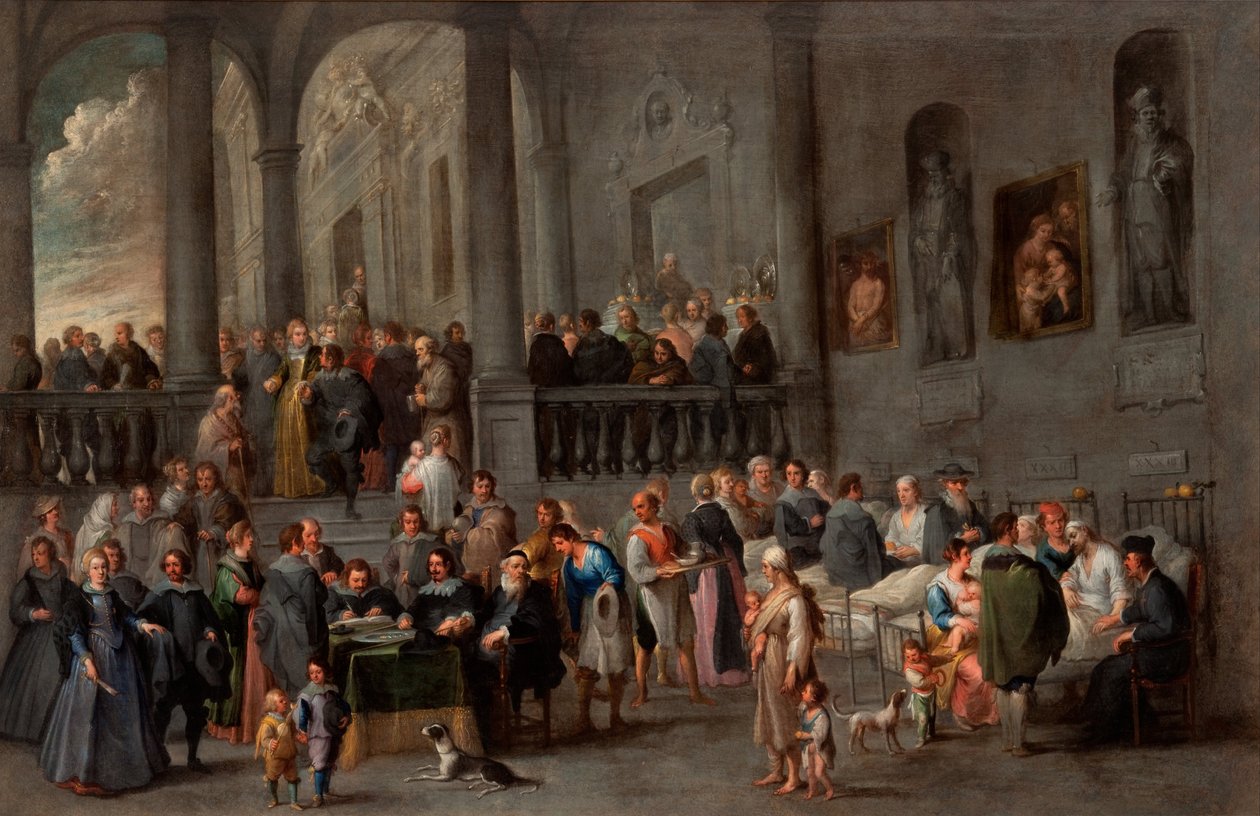 Besøg de syge af Cornelis de Wael