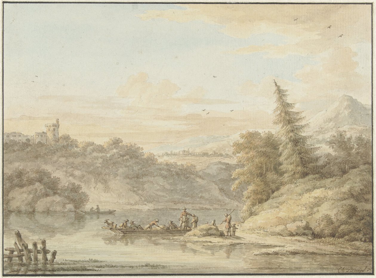 Flodlandskab af Cornelis Buys