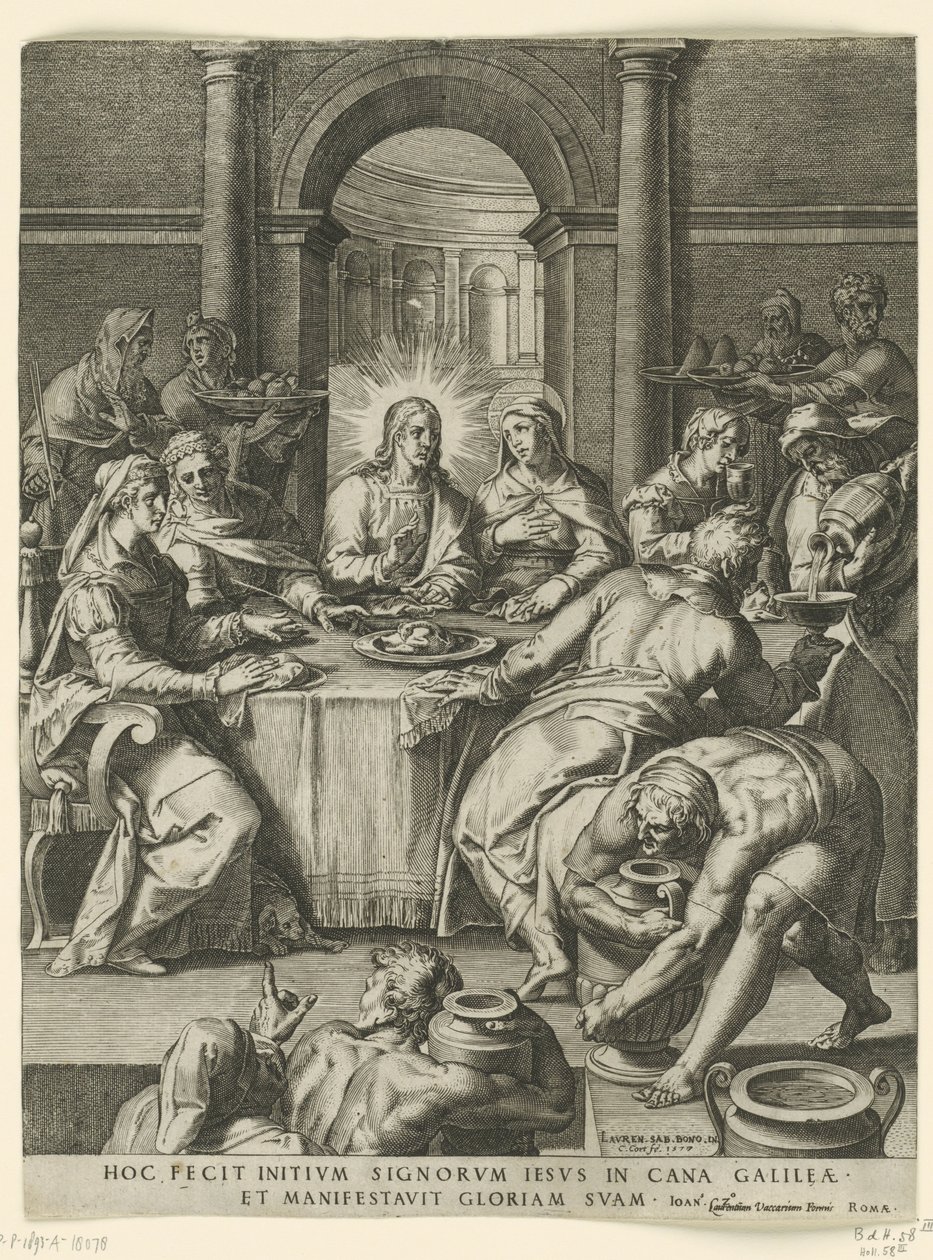 Bryllup i Cana af Cornelis Cort