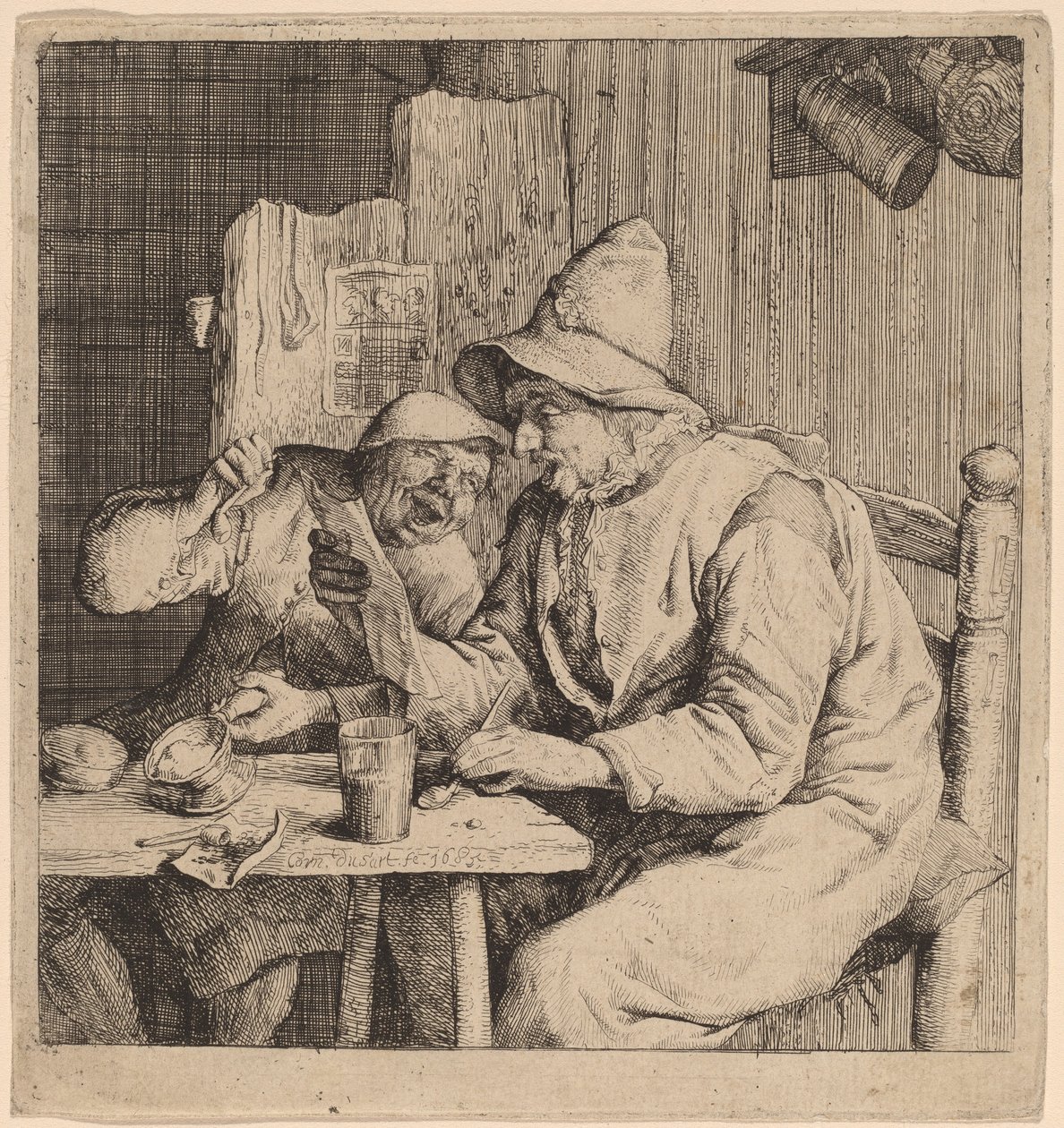 To Bønder synger af Cornelis Dusart