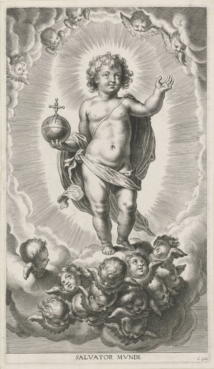 Kristusbarn med kugle af Cornelis Galle (I)