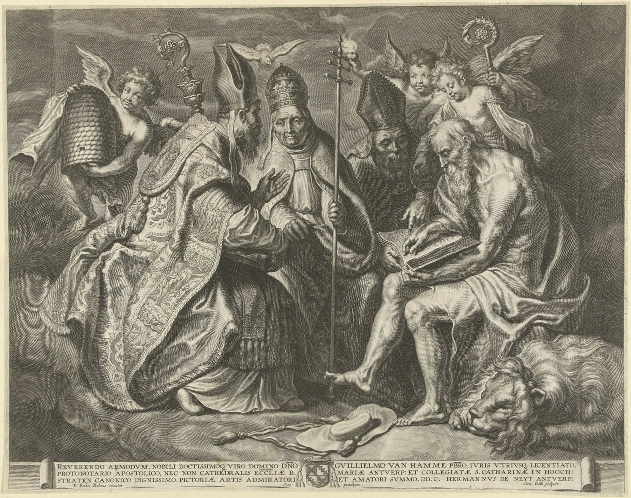 De fire kirkefædre af Cornelis Galle (I)