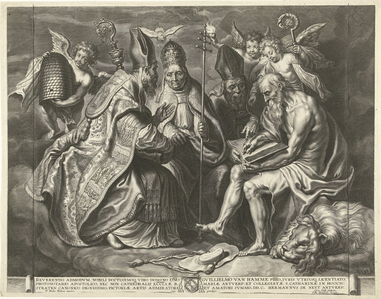 De fire kirkefædre af Cornelis Galle (I)