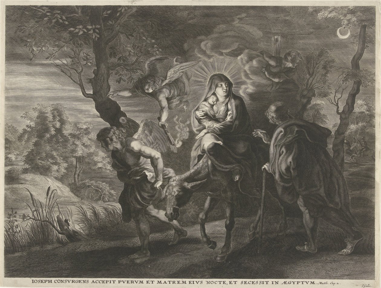 Flyvning til Egypten af Cornelis Galle (I)