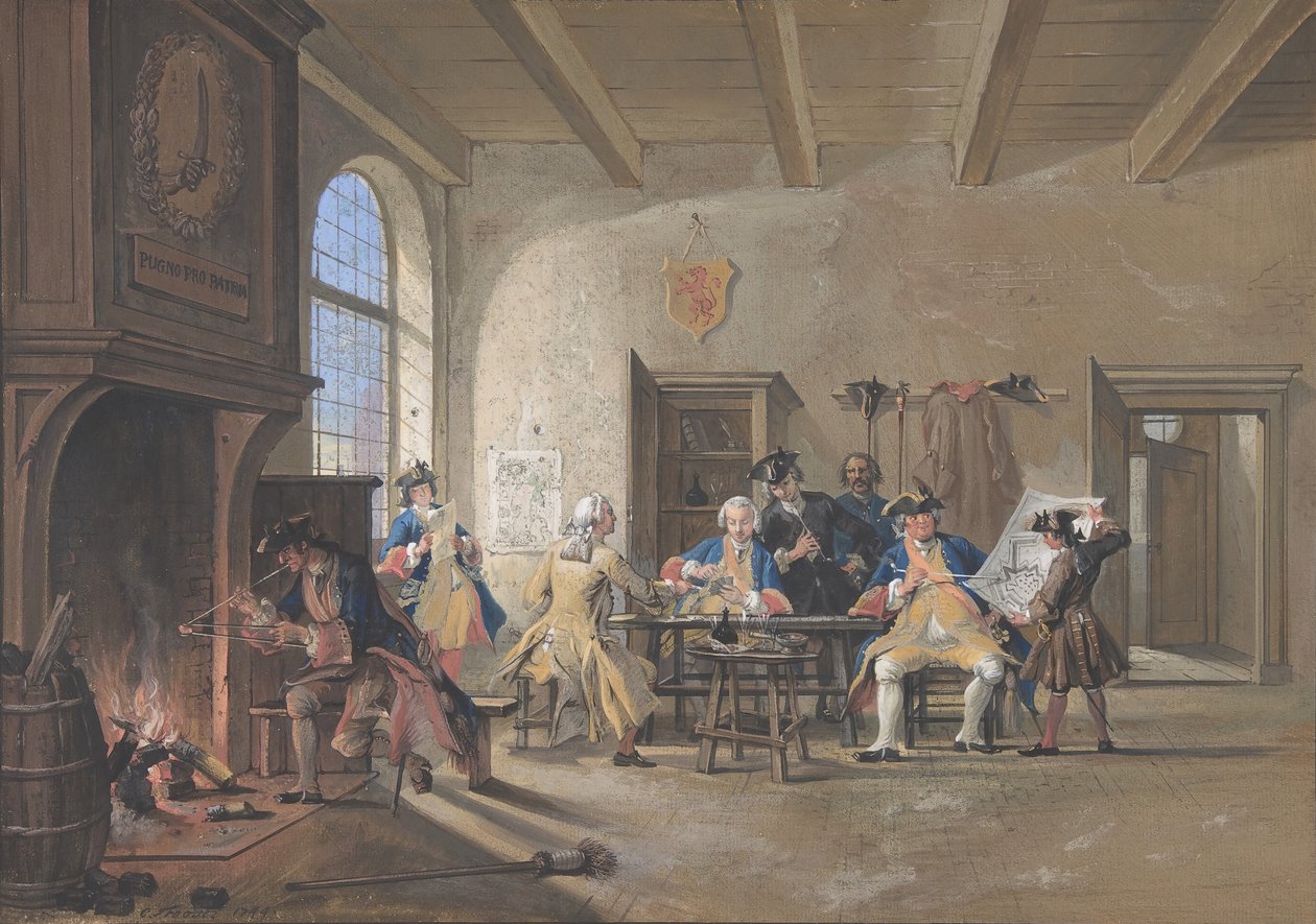 Vagtstuescene, 1744. af Cornelis Troost