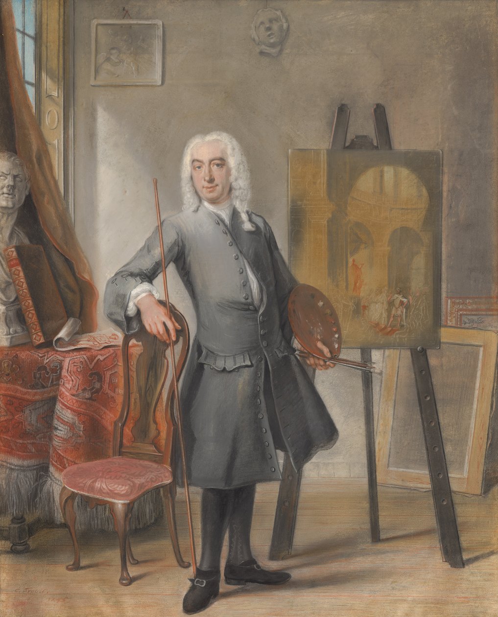 Selvportræt, 1745 af Cornelis Troost