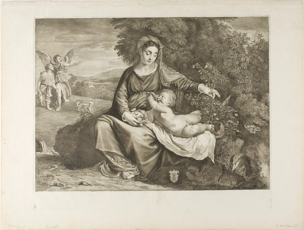 Madonna og barn af Cornelis Visscher