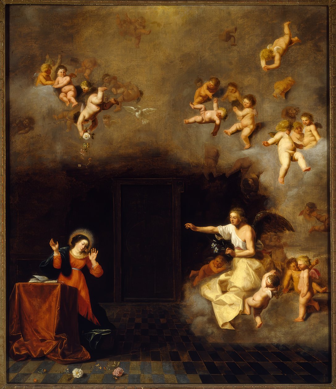 Bebudelse til Maria af Cornelis van Poelenburgh