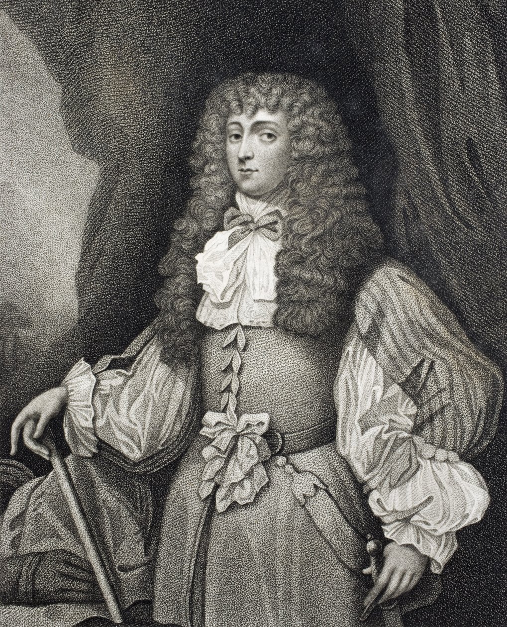 Frances Teresa Stewart, hertuginde af Richmond og Lennox, graveret af Rivers, fra "Iconographia Scotica, or Portraits of Illustrious Persons of Scotland" af John Pinkerton, udgivet i London, 1797 (lith af Cornelius I Johnson