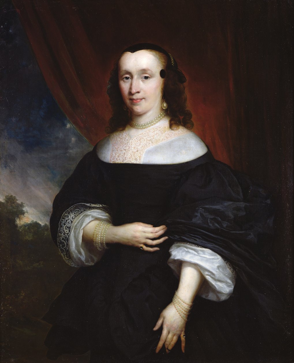 Portræt af en kvinde af Cornelius Janssen van Ceulen