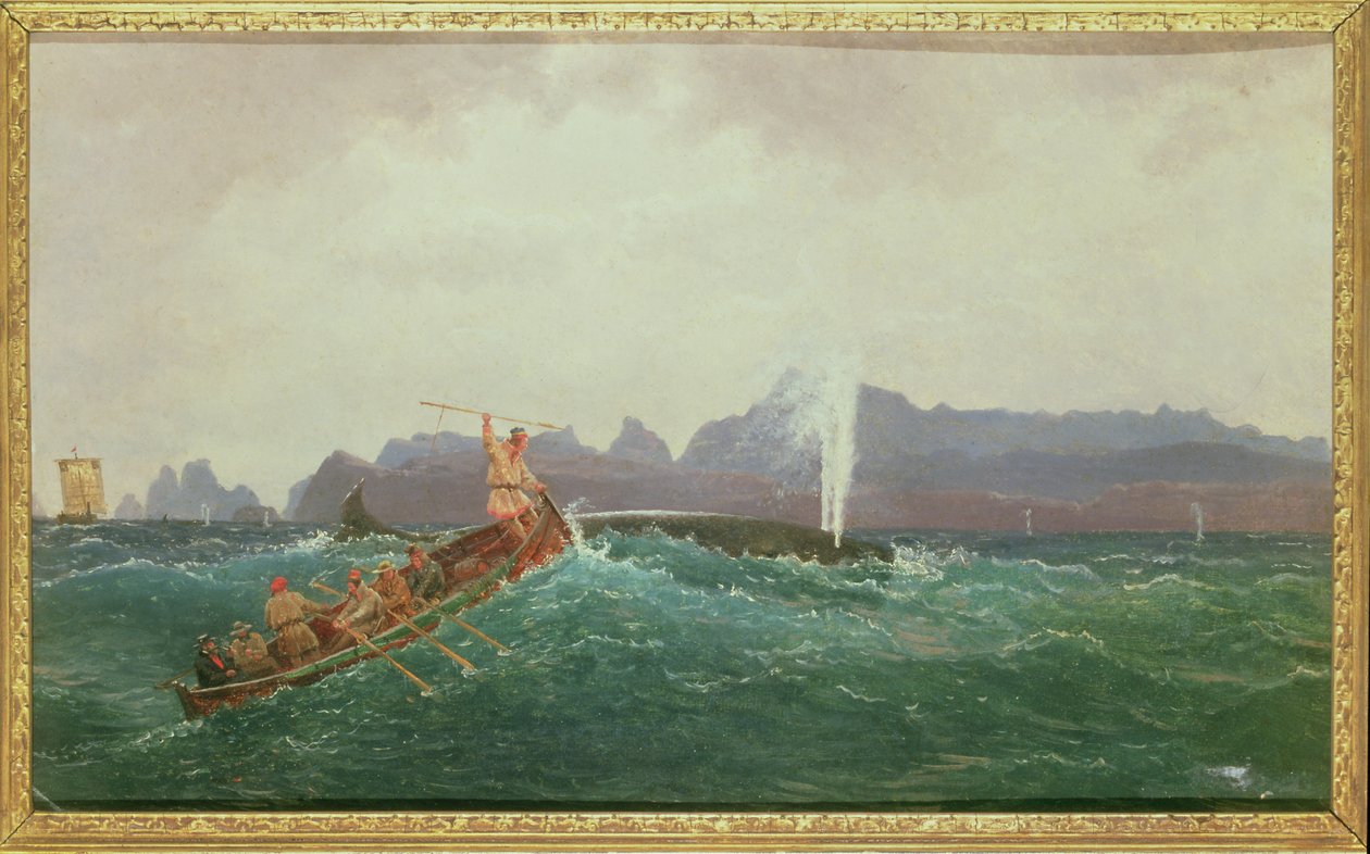 En hvalfangstscene af Cornelius Krieghoff
