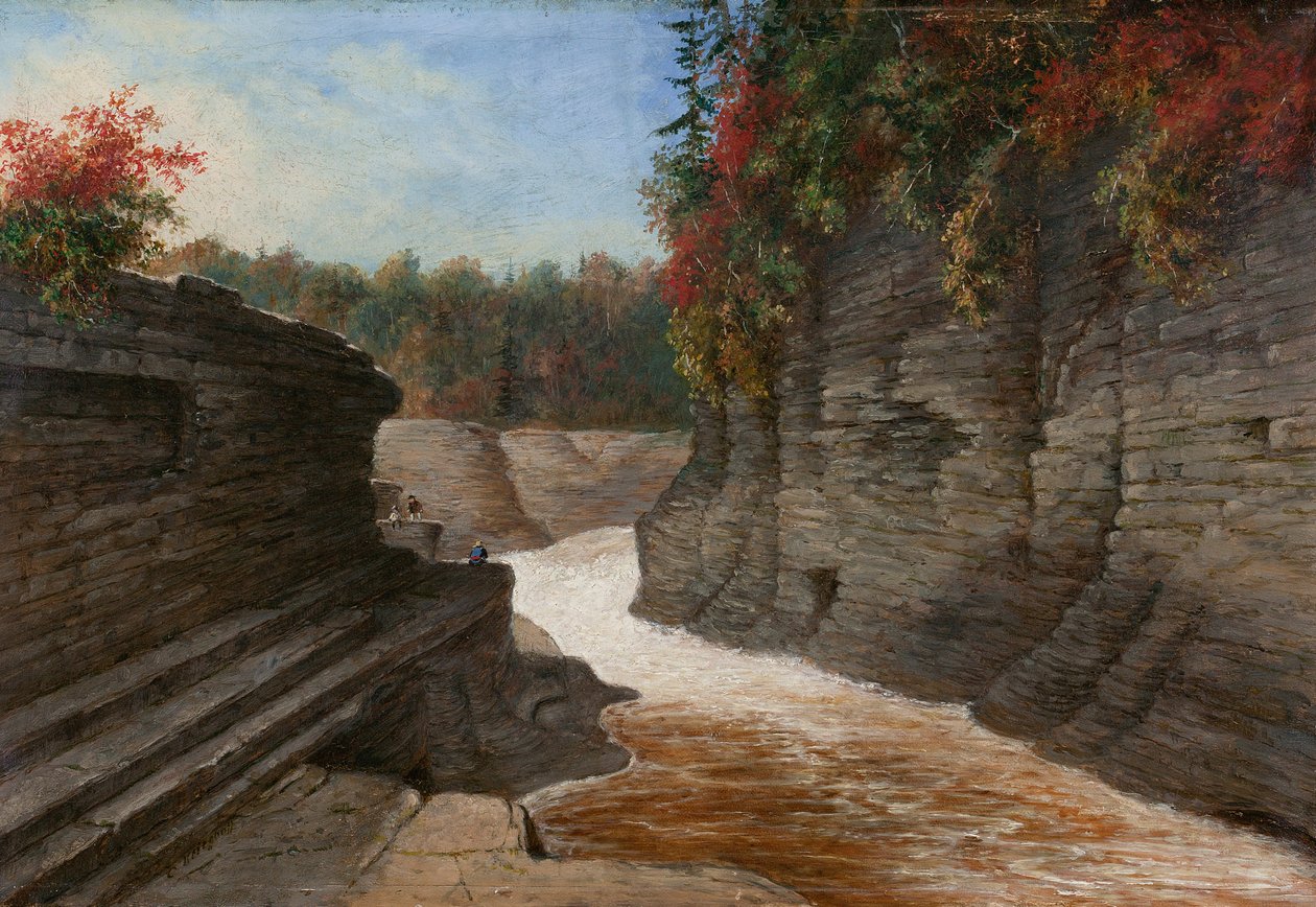 Flodkløft, efterår af Cornelius Krieghoff