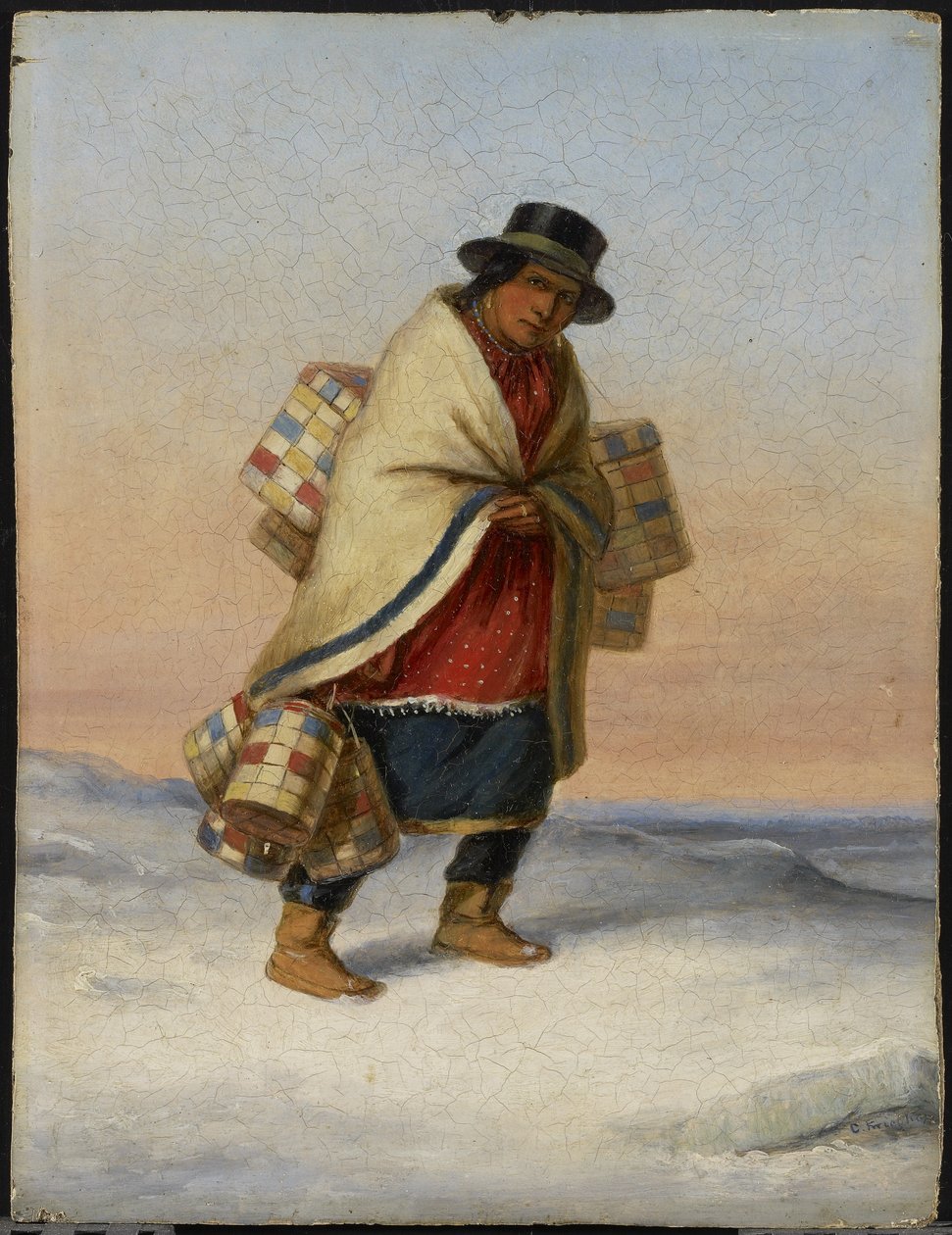 Kurvsælgeren, ca. 1850 af Cornelius Krieghoff