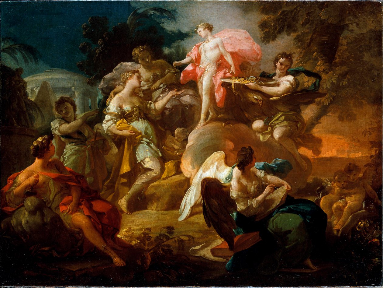 Apollo Awarding the Arts, c.1751 af Corrado Giaquinto