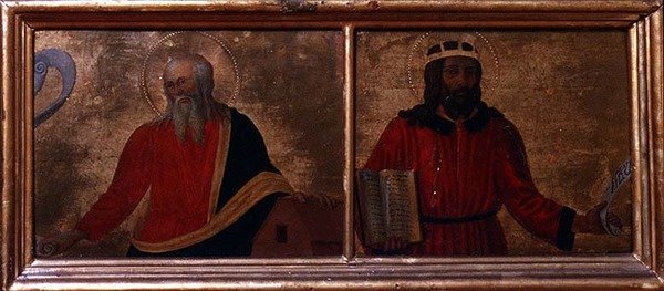 Noah og David (tempera på panel) af Cosimo Rosselli