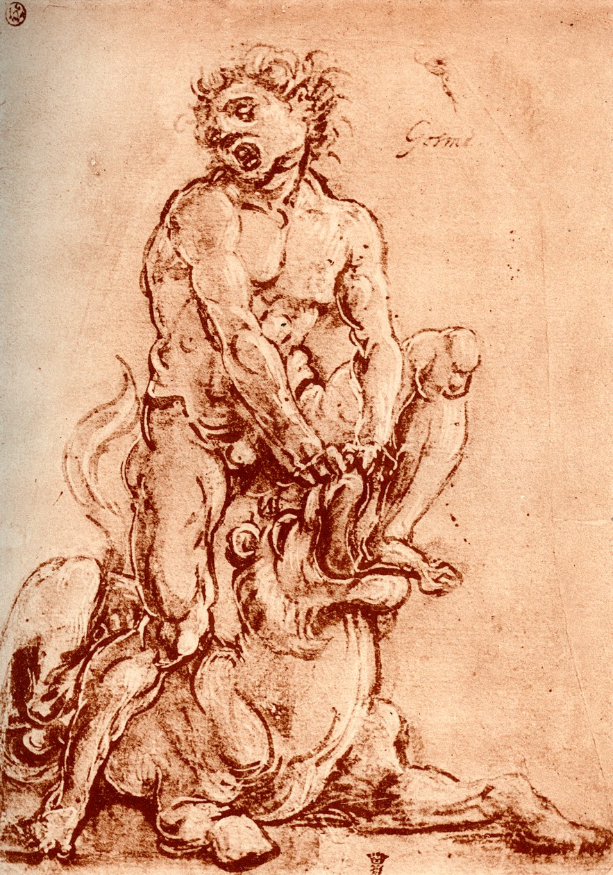 Hercules dræber løven, 1913 af Cosimo Tura