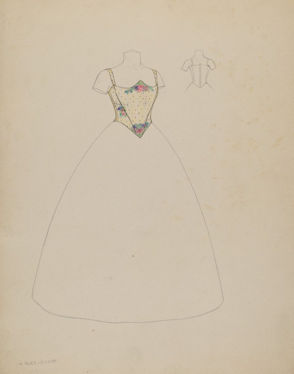 Design til bodice af Creighton Kay Scott