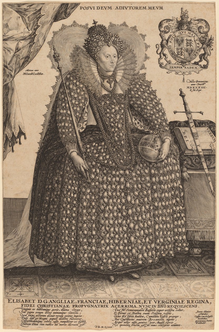 Elizabeth, dronning af England af Crispijn de Passe I