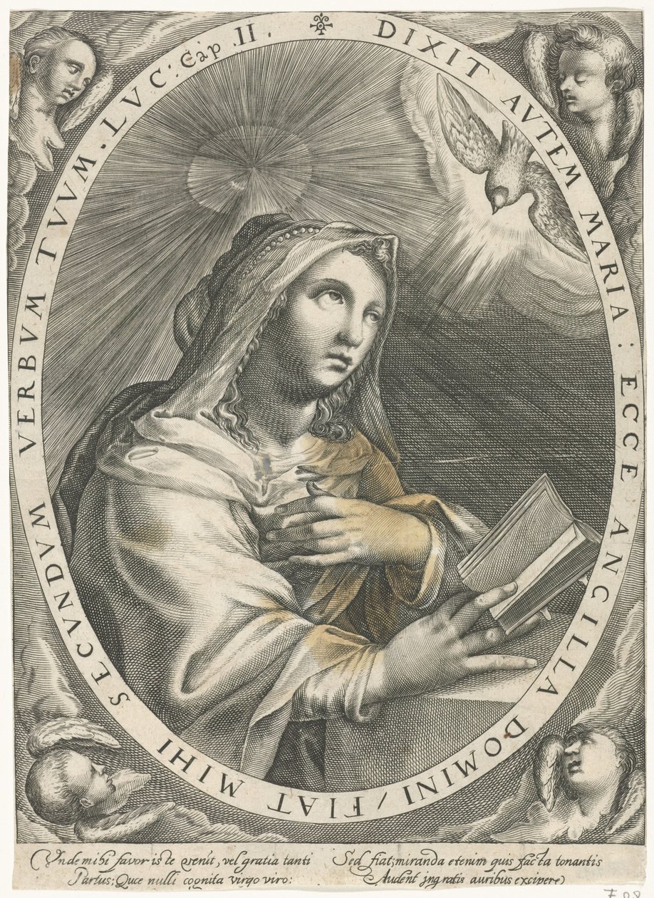 Bebudelse (Jomfru Maria) af Crispijn van de Passe (I)