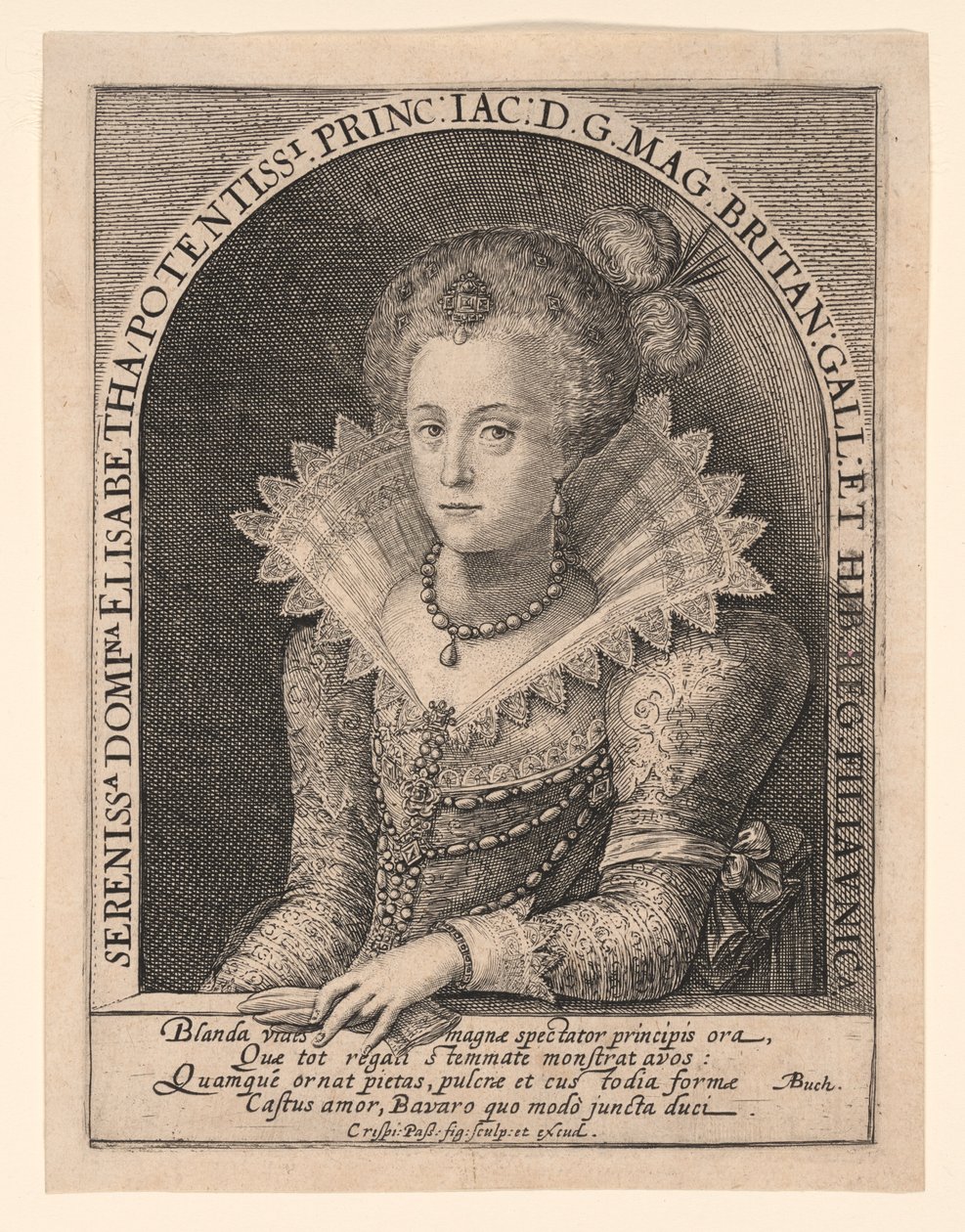 Prinsesse Elizabeth Stuart af Crispijn van de Passe I