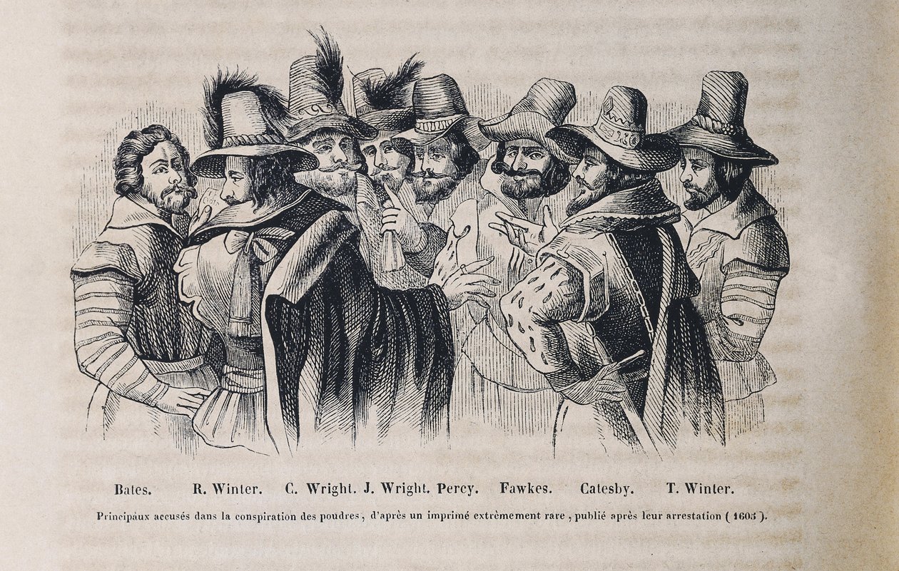 Gunpowder Plot (kobberstik) af Crispin I de (after) Passe