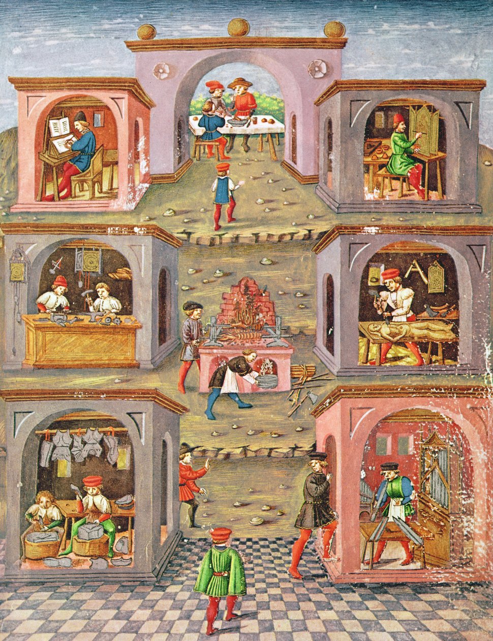 Ms. Lat 209 fol.11r Professionerne, fra 