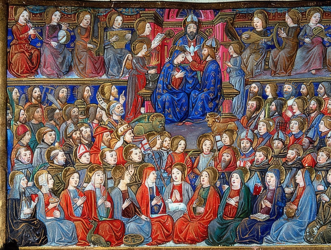 Marias kroning (c.151v). 1476 af Cristoforo De Predis