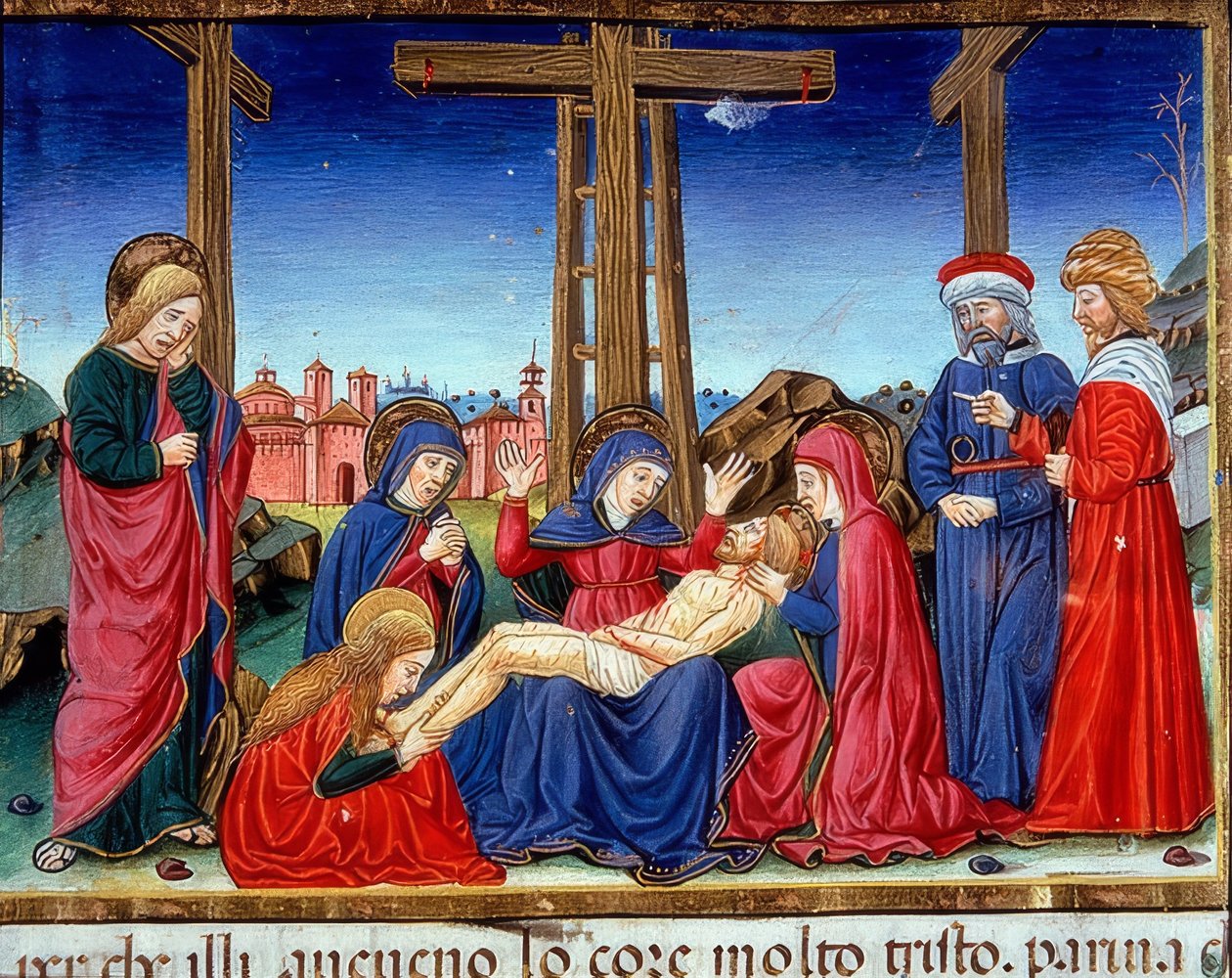 Kreuzabnahme (c.123r). 1476 af Cristoforo De Predis