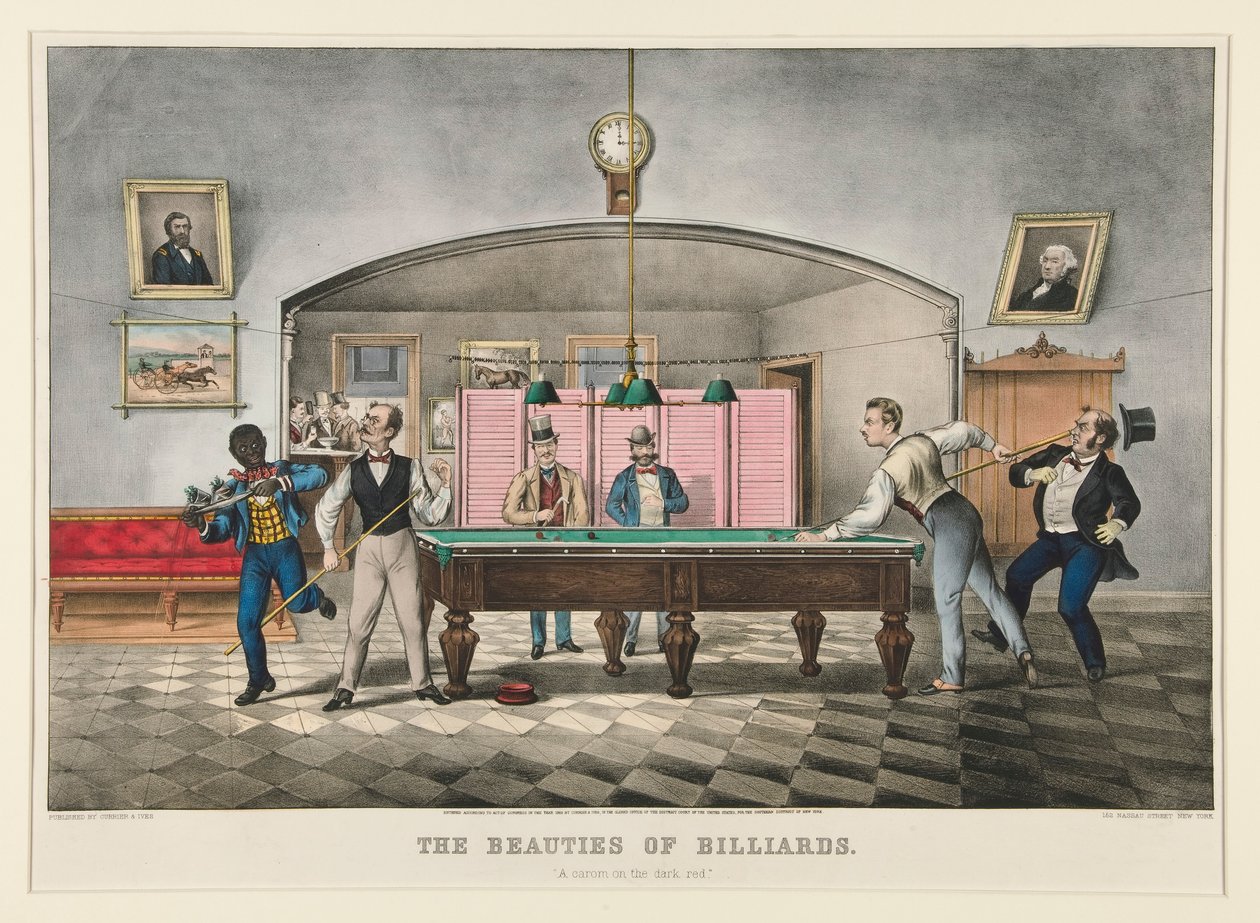 Billardens skønheder. af Currier and Ives