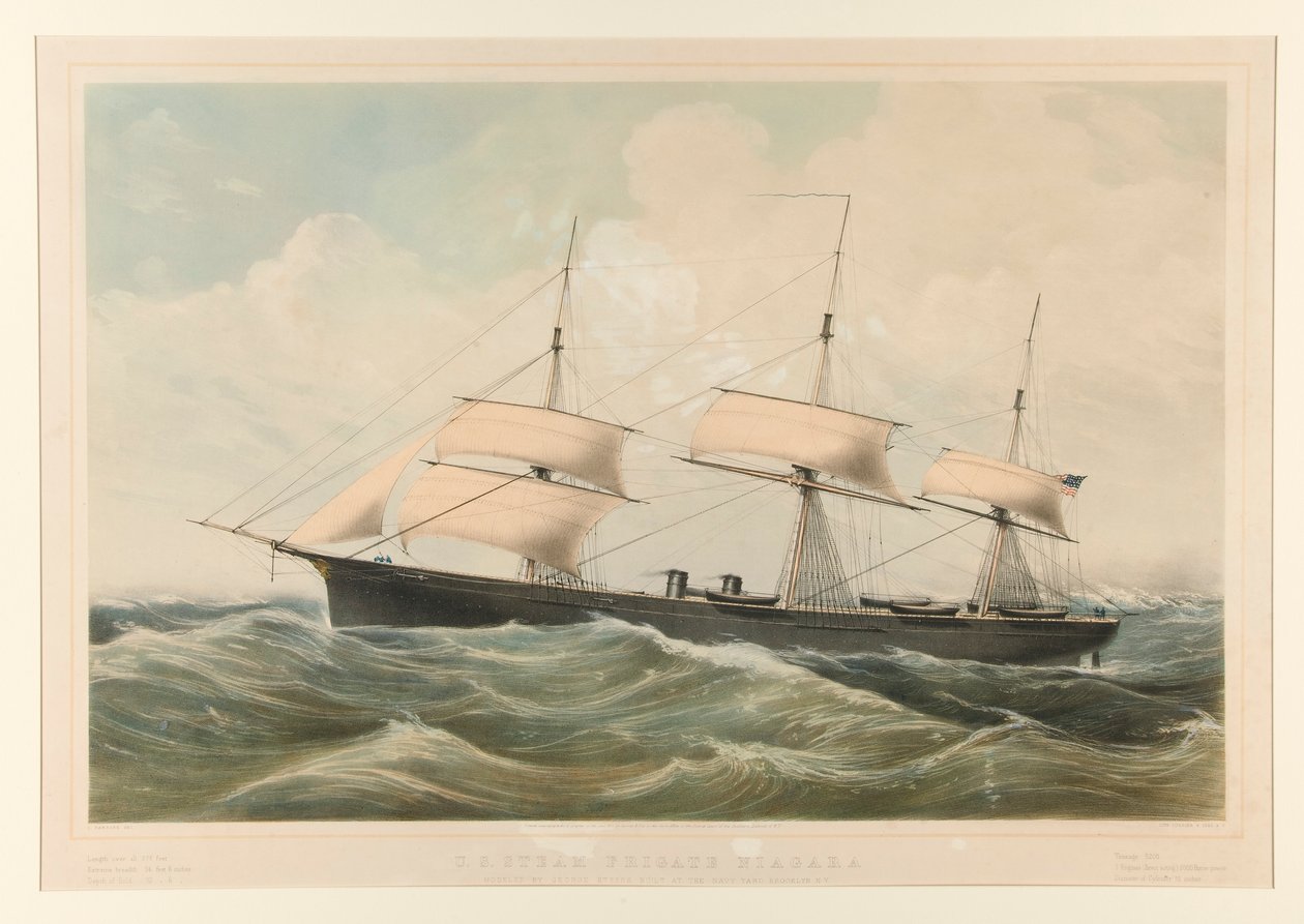 USA dampfregat Niagara af Currier and Ives