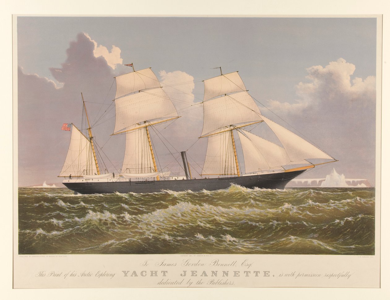 Yacht Jeannette af Currier and Ives