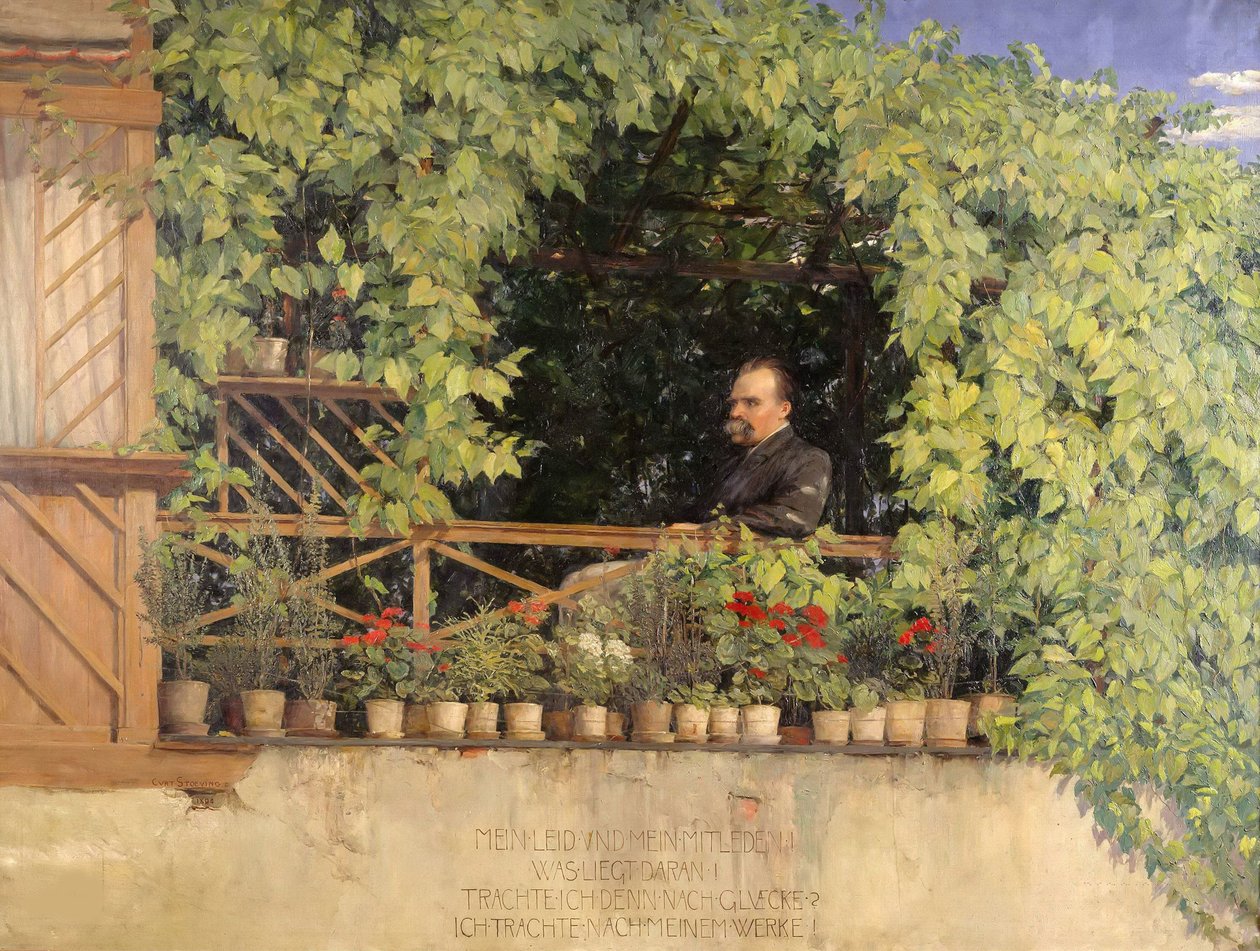 Portræt af Friedrich Nietzsche 1844-1900, 1894. af Curt Stoeving
