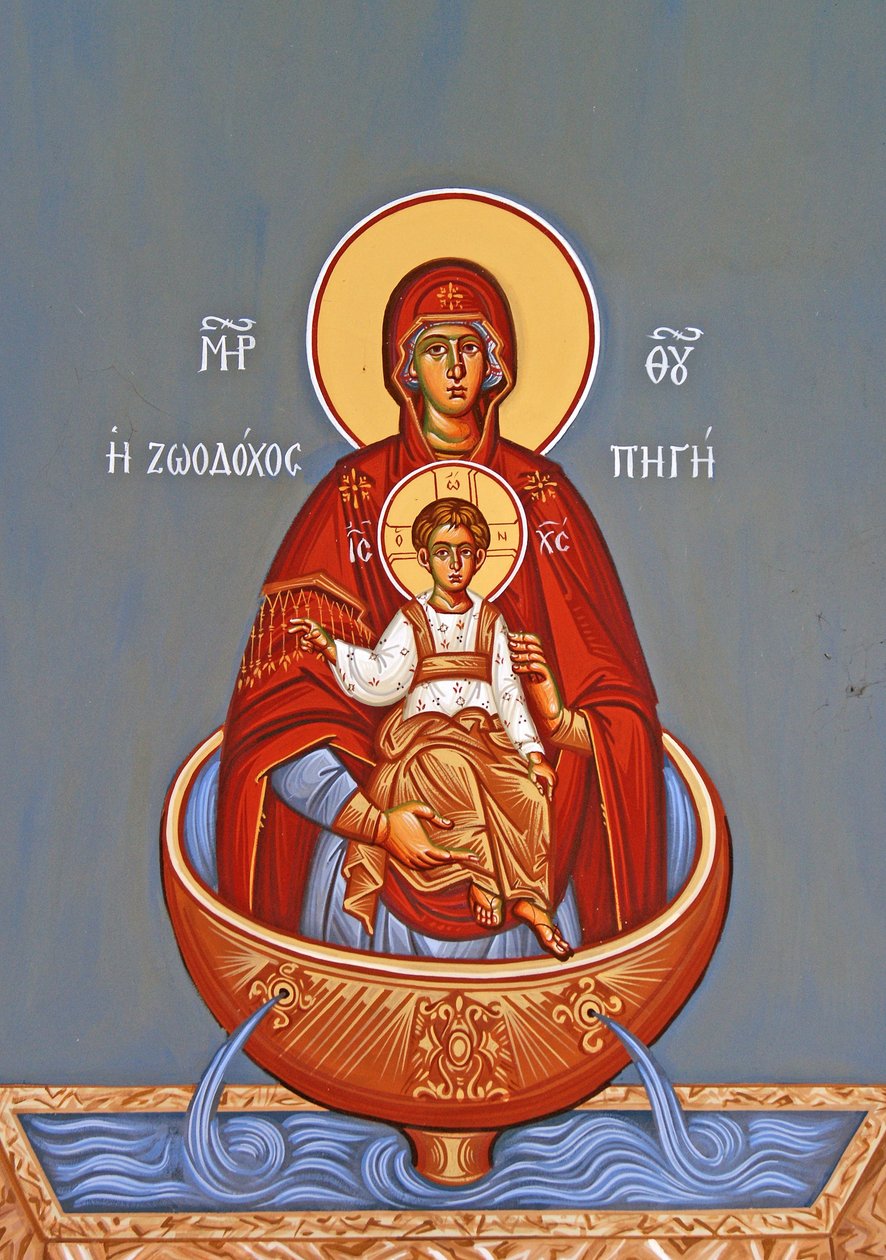 Madonna og barn, Kykkos Kloster, Cypern af Cypriot