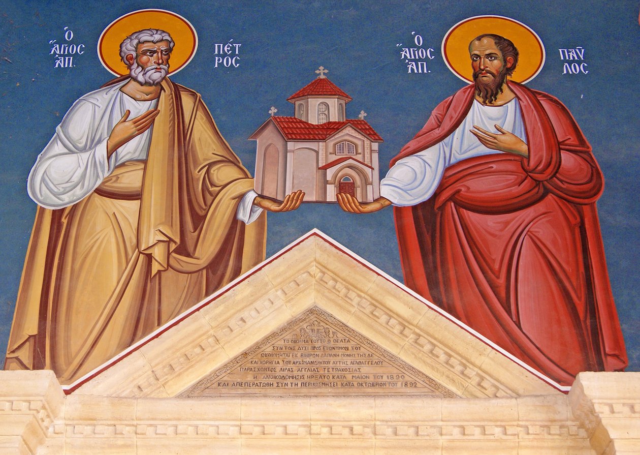 St. Peter og St. Paul holder Kykkos Kloster, Cypern af Cypriot