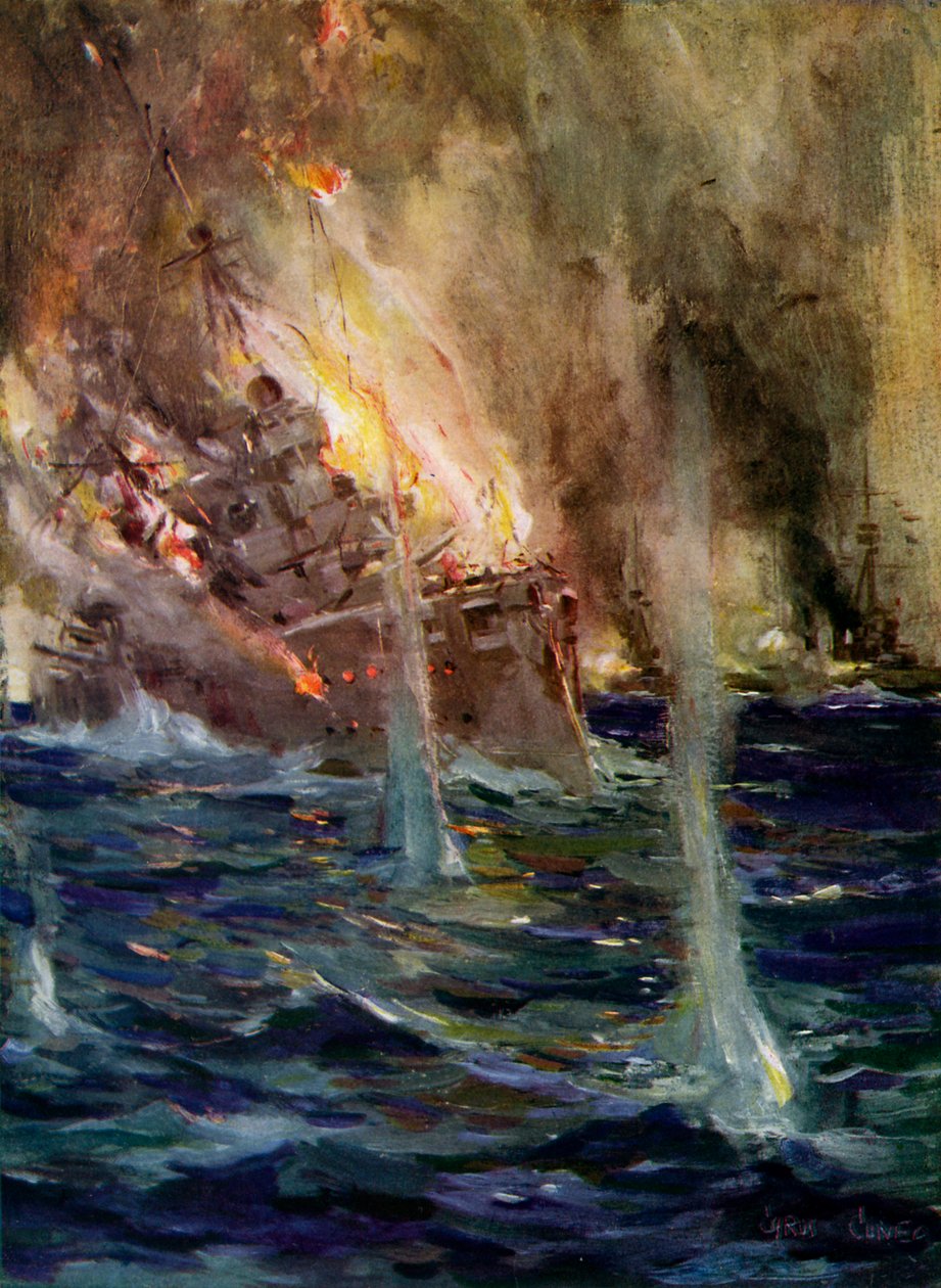 Første Verdenskrig - Gneisenaus forlis af Cyrus Cuneo