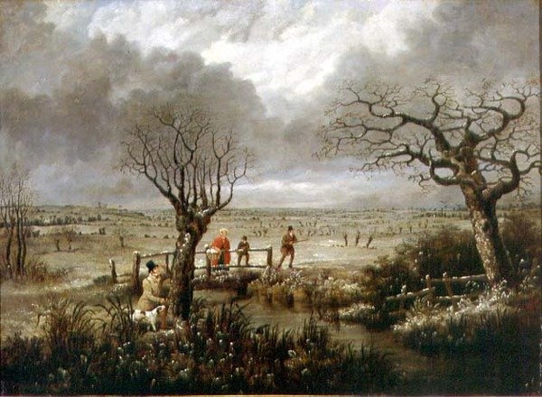 Snipe Shooting (olie på lærred) af D. the Younger Wolstenholme