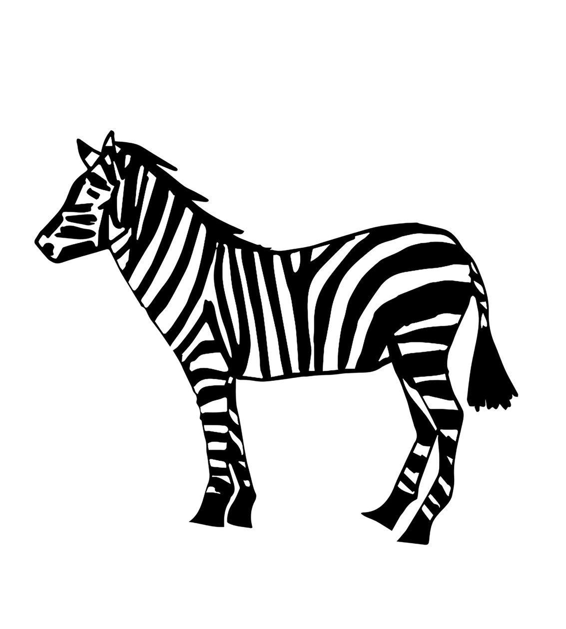 Zebra, 2024 (blandede medier) af Daisy de Villeneuve