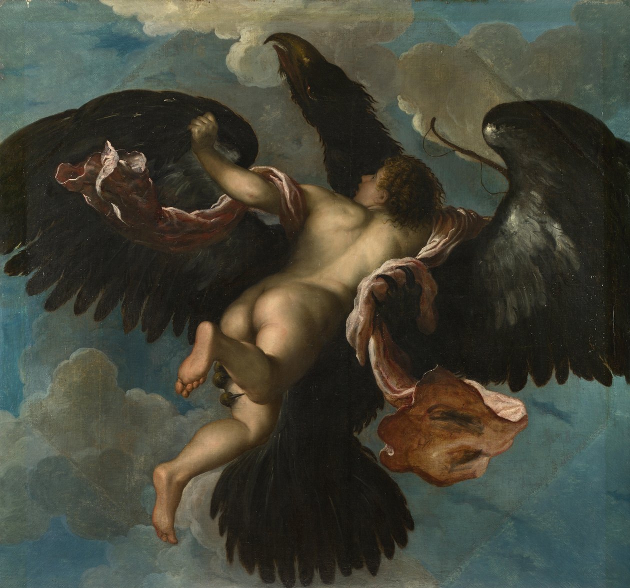 Voldtægten af Ganymedes, ca. 1575 af Damiano Mazza